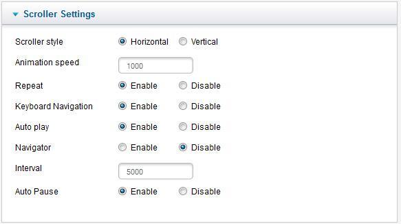 xpert scroller settings