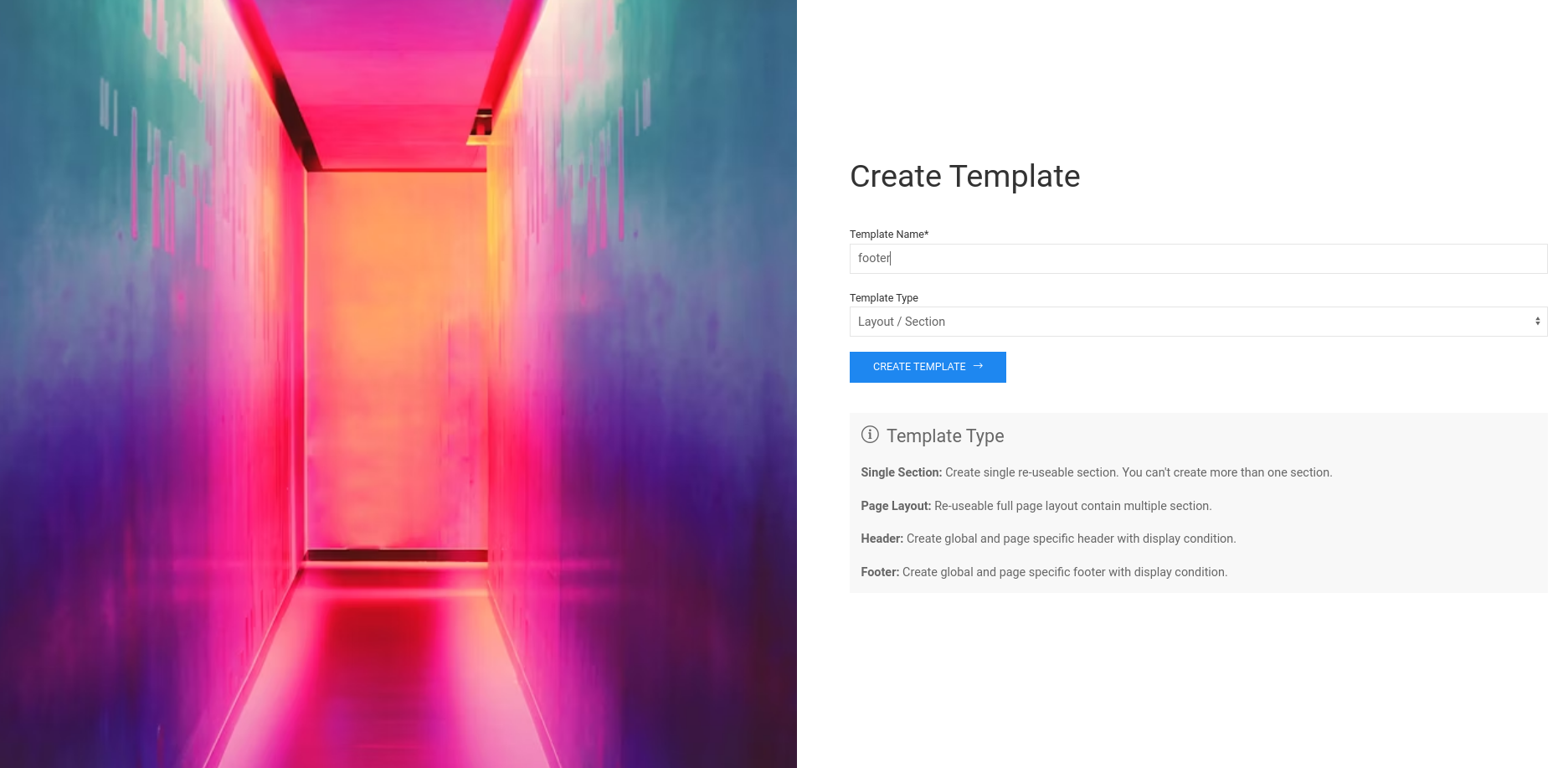 footer template