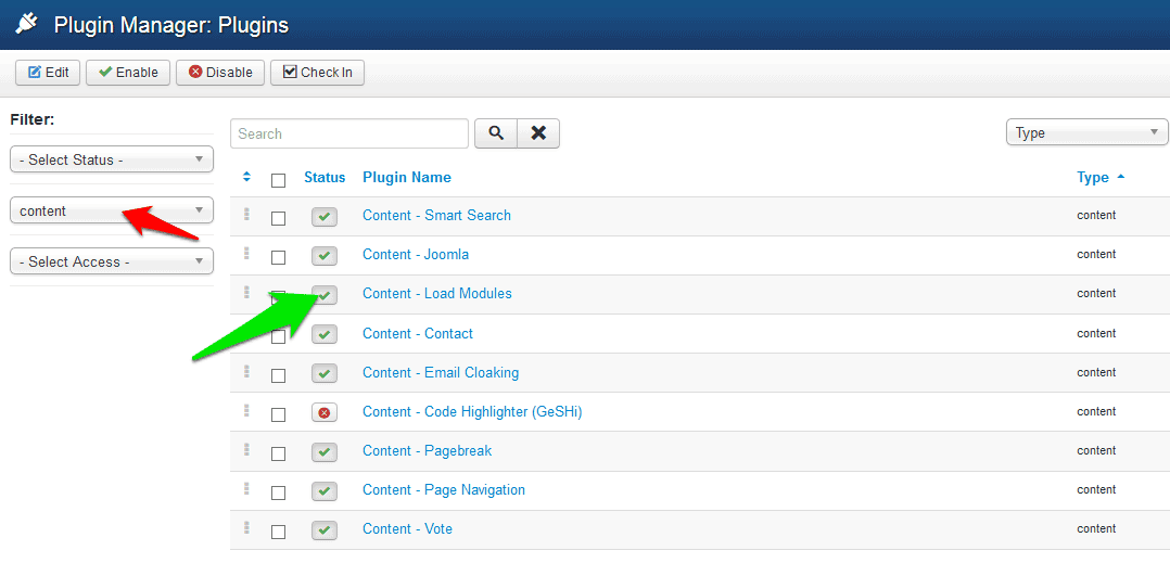 Load modules plugin