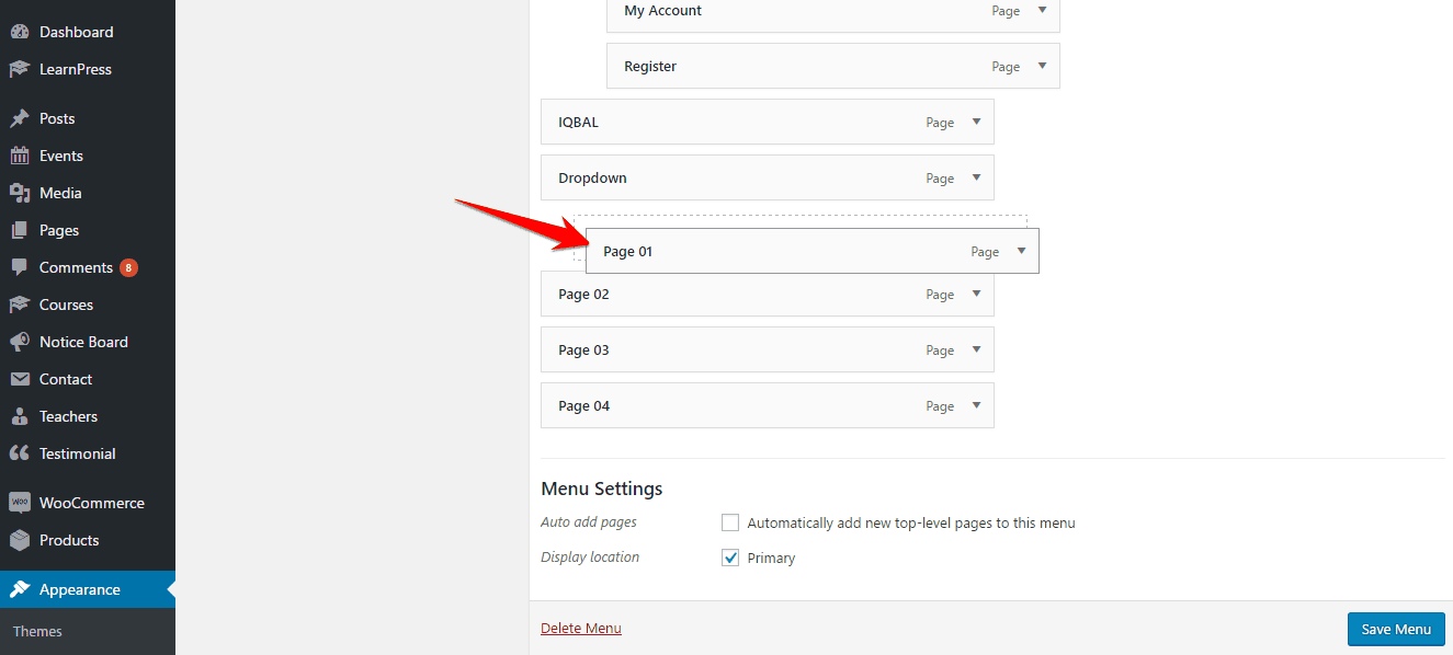 Dropdown Menu