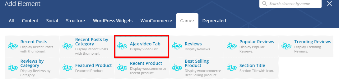 Ajax Video Tab