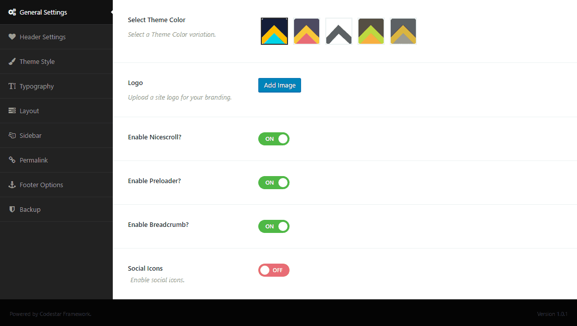 General Settings