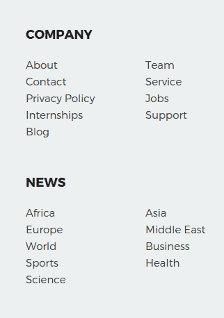 Footer2 section Front