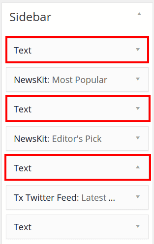 Sidebar Ads widget