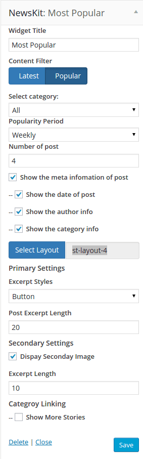 Sidebar Most Popular