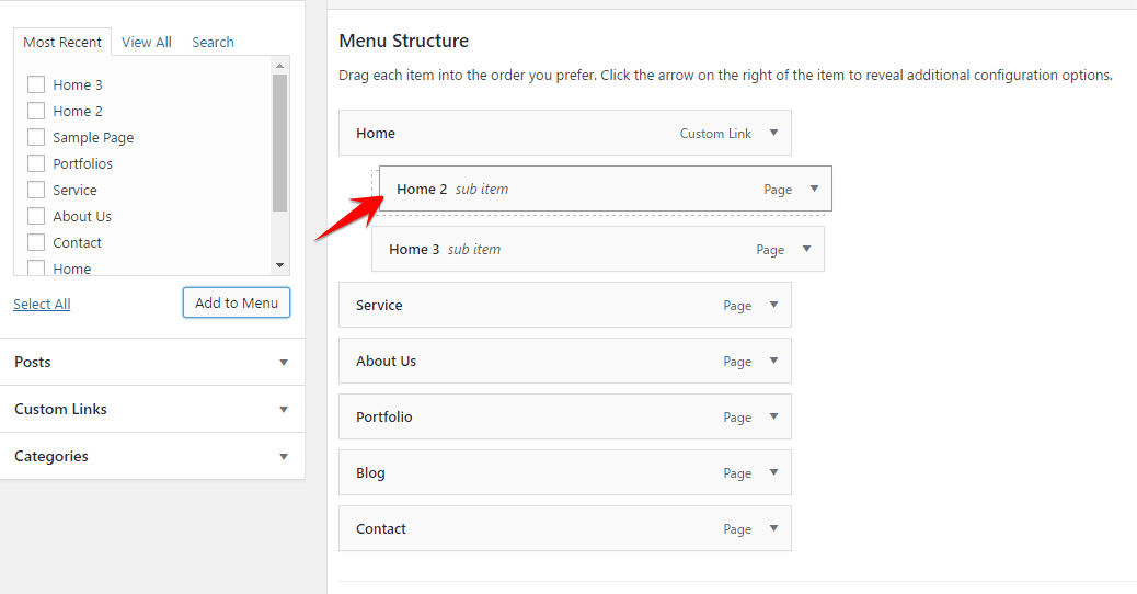 Dropdown Menu