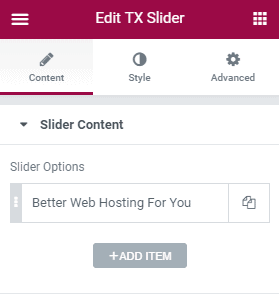 TX Slider