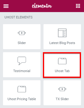 uHost Tab