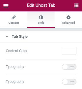 uHost Tab