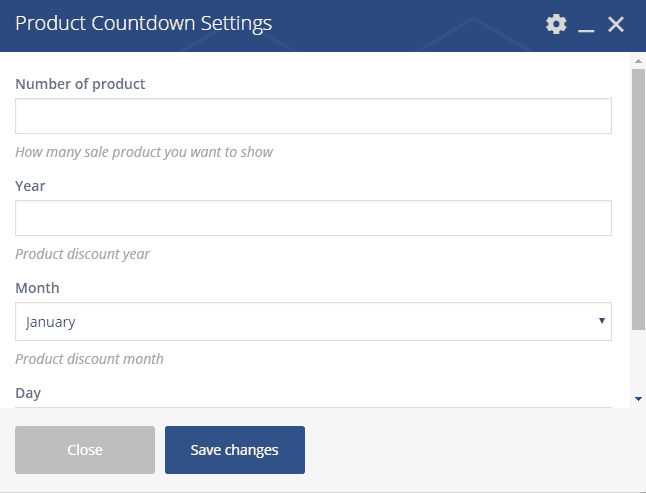 Product Cuntdown