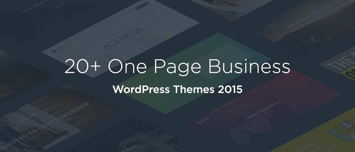 15+ One Page Business WordPress Themes 2021