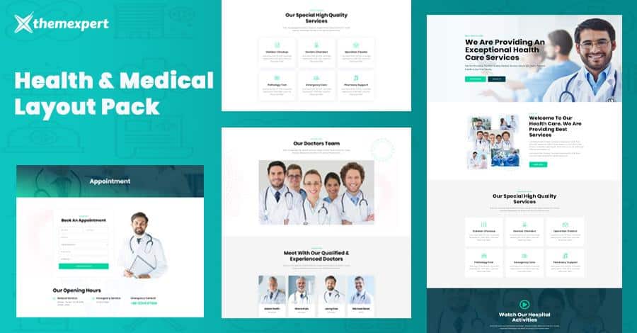 Introducing Health & Medical Layout Pack for Quix Page Builder