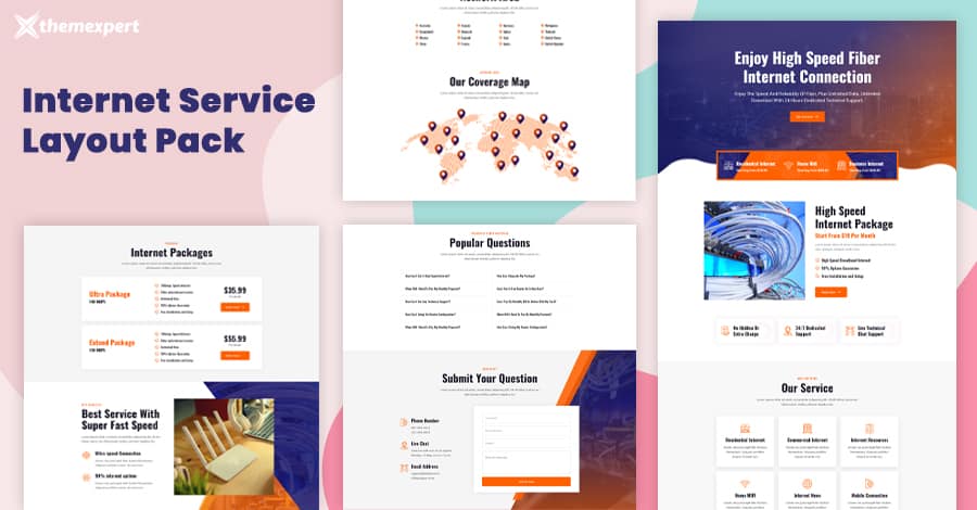 Introducing Internet Service Provider Layout Pack for Quix Page Builder