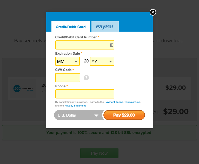 2Checkout Inline