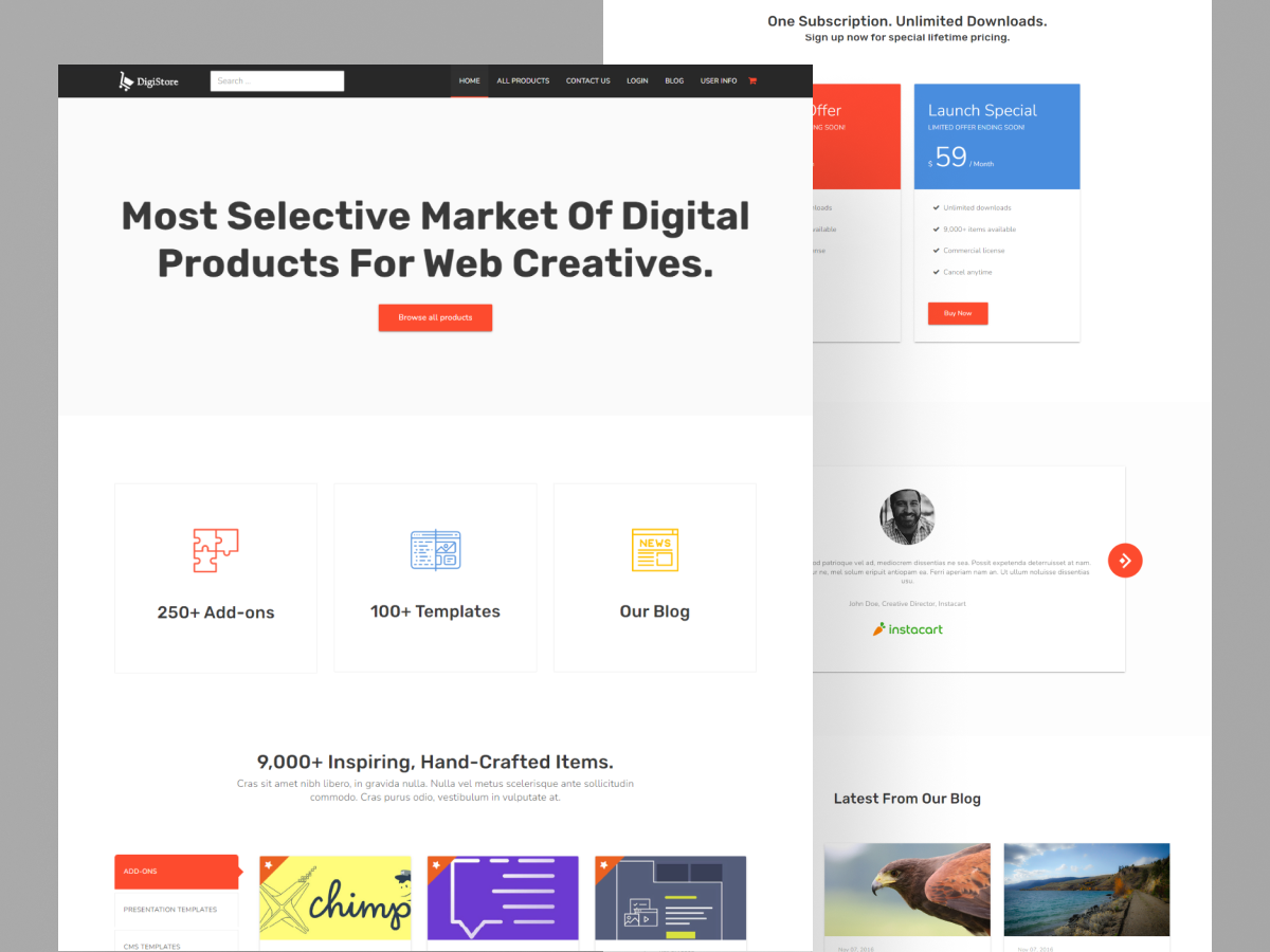 DigiStore Best Joomla Digital Store Template