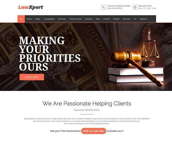 Lawxpert Responsive Law Agency Joomla Template Themexpert