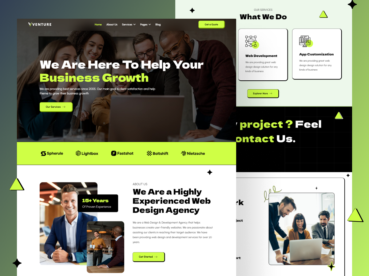 Venture The Ultimate Business Joomla Template Revealed!